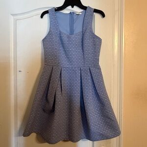 Small Chic Light Blue Patterned Dress